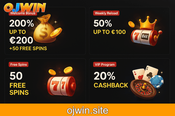 Bônus de cassino móvel OJWIN com apostas online