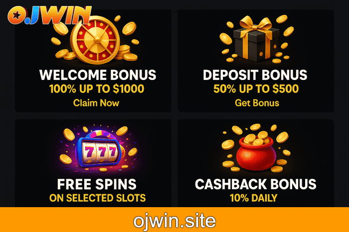Baú de bônus Cassino OJWIN prêmios e recompensas