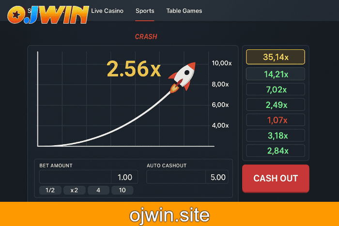 Jogo Crash Cassino OJWIN apostas emocionantes
