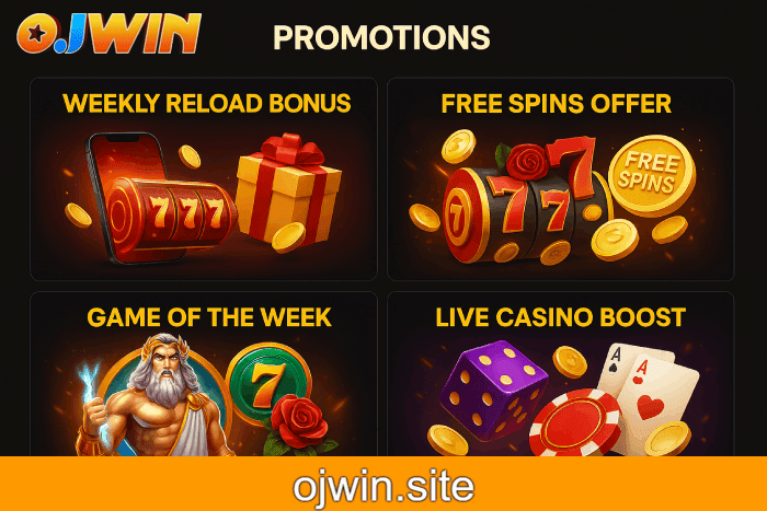 Bônus e recompensas exclusivas do Cassino OJWIN